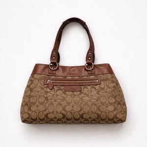 Coach Penelope Signature Tote Shoulder Bag Pre Owned
